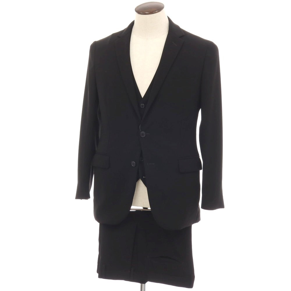 【中古】グリーンレーベルリラクシング green label relaxing ポリエステル 2つボタンスーツ ブラック【サイズL/L/XL】【 状態ランクB 】【 メンズ 】