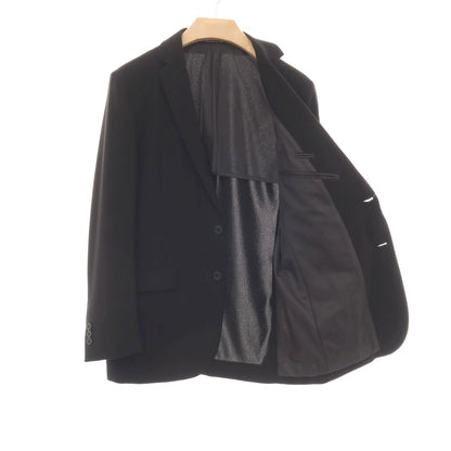 【中古】グリーンレーベルリラクシング green label relaxing ポリエステル 2つボタンスーツ ブラック【サイズL/L/XL】【 状態ランクB 】【 メンズ 】