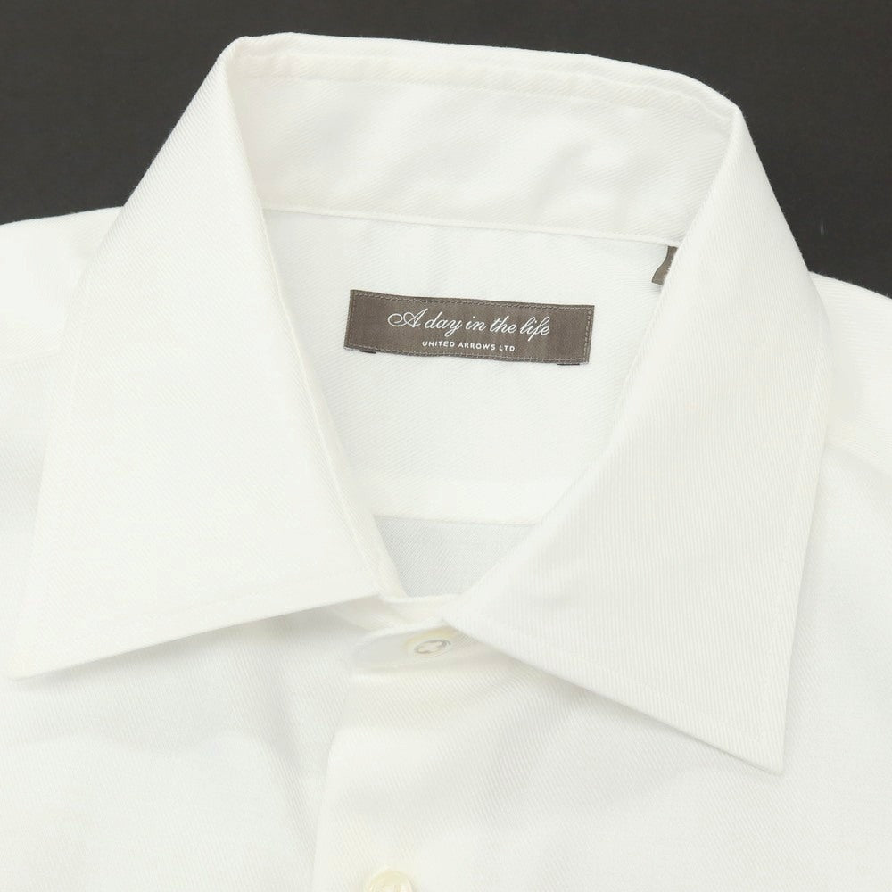 【中古】ア デイ イン ザ ライフ ユナイテッドアローズ a day in the life united arrows コットン レギュラーカラー ドレスシャツ ホワイト【サイズ40】【 状態ランクA 】【 メンズ 】
