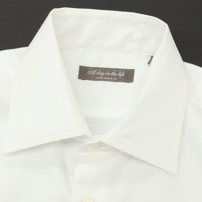 【中古】ア デイ イン ザ ライフ ユナイテッドアローズ a day in the life united arrows コットン レギュラーカラー ドレスシャツ ホワイト【サイズ40】【 状態ランクA 】【 メンズ 】