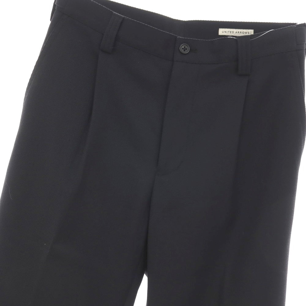 【中古】ユナイテッドアローズ UNITED ARROWS ポリエステルウール カジュアルスラックスパンツ ブラック【サイズS】【 状態ランクB 】【 メンズ 】