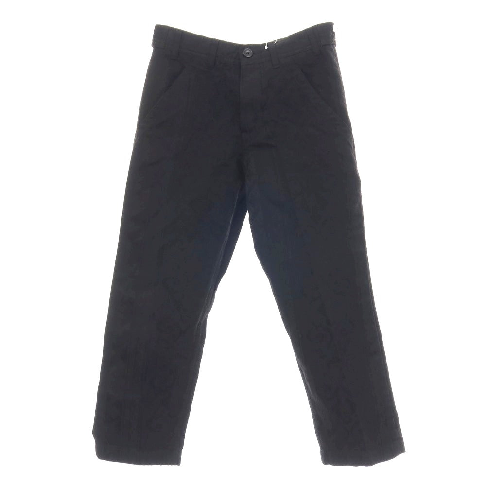 【中古】ブラックコムデギャルソン BLACK COMME des GARCONS ポリエステル 更紗 ジャカード カジュアルスラックスパンツ ブラック【サイズXXS】【 状態ランクB 】【 ユニセックス 】