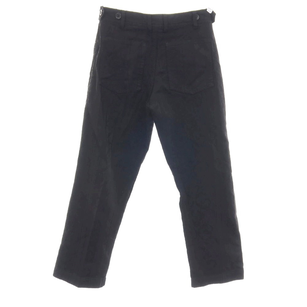 【中古】ブラックコムデギャルソン BLACK COMME des GARCONS ポリエステル 更紗 ジャカード カジュアルスラックスパンツ ブラック【サイズXXS】【 状態ランクB 】【 ユニセックス 】