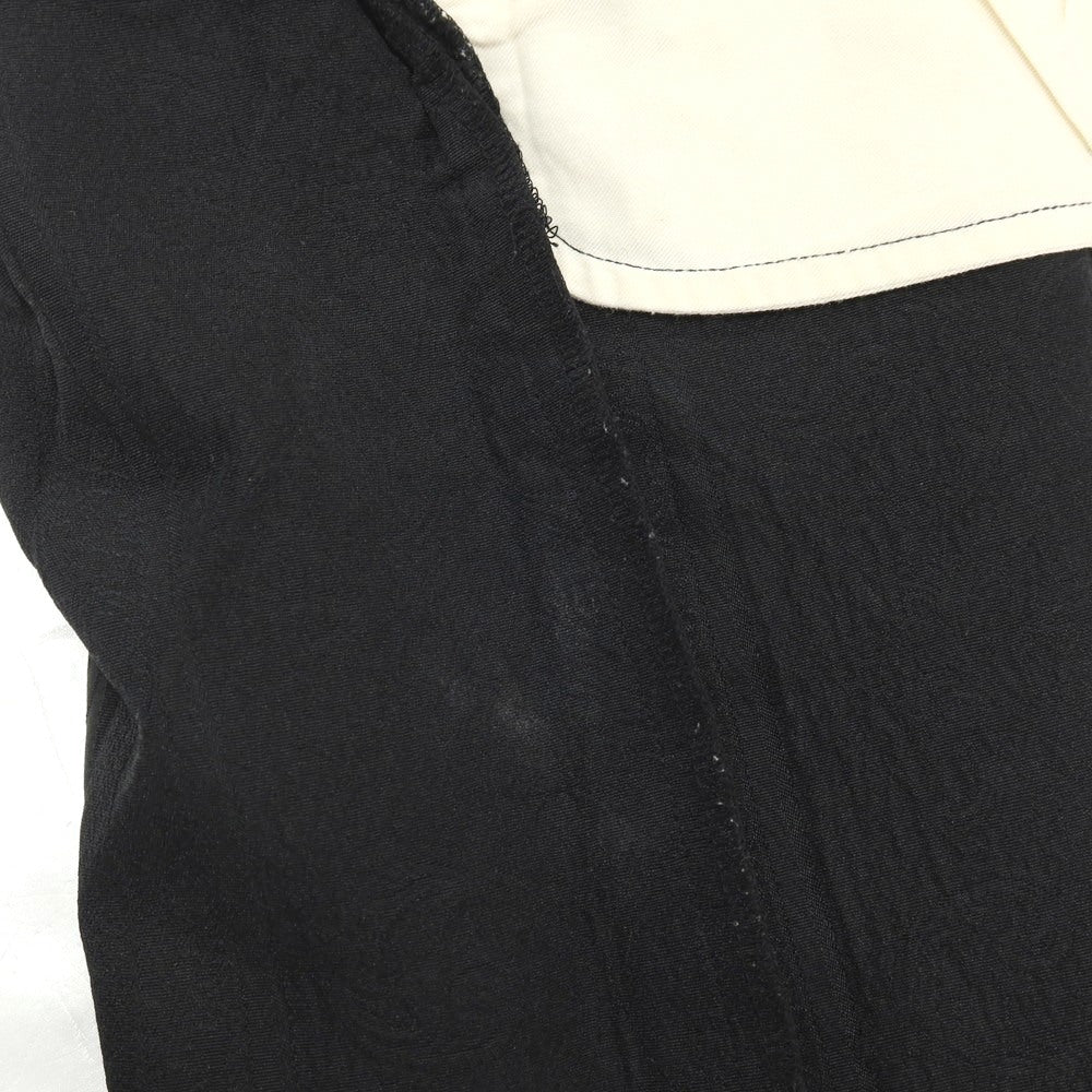 【中古】ブラックコムデギャルソン BLACK COMME des GARCONS ポリエステル 更紗 ジャカード カジュアルスラックスパンツ ブラック【サイズXXS】【 状態ランクB 】【 ユニセックス 】