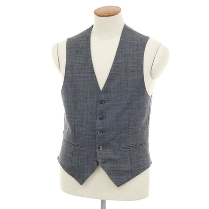 【中古】リングヂャケット RING JACKET ウールリネンシルク ドレス系ジレ ベスト グレー系【サイズ46】【 状態ランクB 】【 メンズ 】