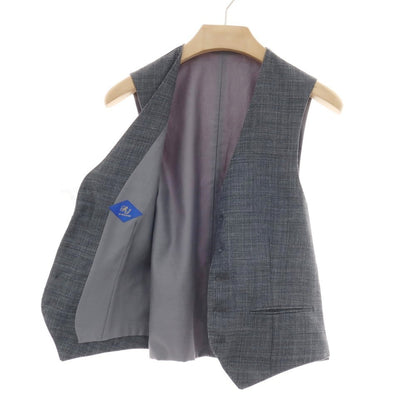 【中古】リングヂャケット RING JACKET ウールリネンシルク ドレス系ジレ ベスト グレー系【サイズ46】【 状態ランクB 】【 メンズ 】