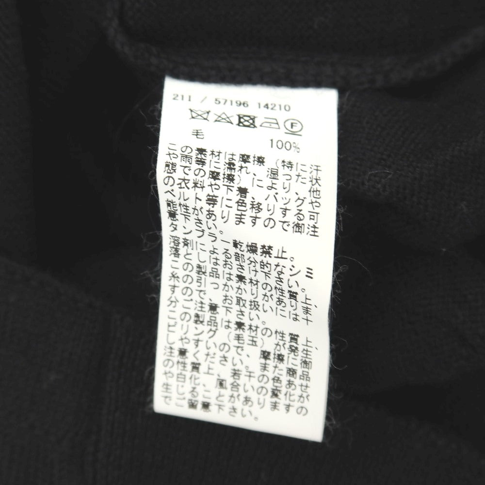 【中古】グランサッソ GRAN SASSO ウール ジレ型 ニットベスト ブラック【サイズ48】【 状態ランクB 】【 メンズ 】