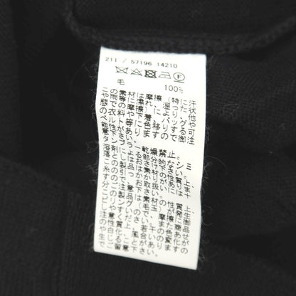 【中古】グランサッソ GRAN SASSO ウール ジレ型 ニットベスト ブラック【サイズ48】【 状態ランクB 】【 メンズ 】