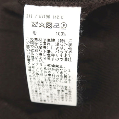 【中古】グランサッソ GRAN SASSO ウール ジレ型 ニットベスト ダークブラウン【サイズ48】【 状態ランクB 】【 メンズ 】