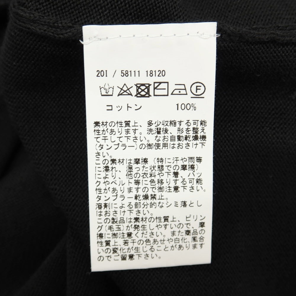 【中古】グランサッソ GRAN SASSO コットン ヘンリーネック プルオーバーニット ブラック【サイズ48】【 状態ランクA 】【 メンズ 】
