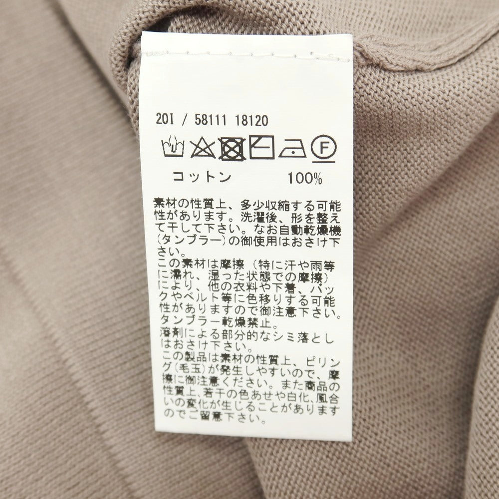 【中古】グランサッソ GRAN SASSO コットン ヘンリーネック プルオーバーニット ベージュ【サイズ46】【 状態ランクA 】【 メンズ 】