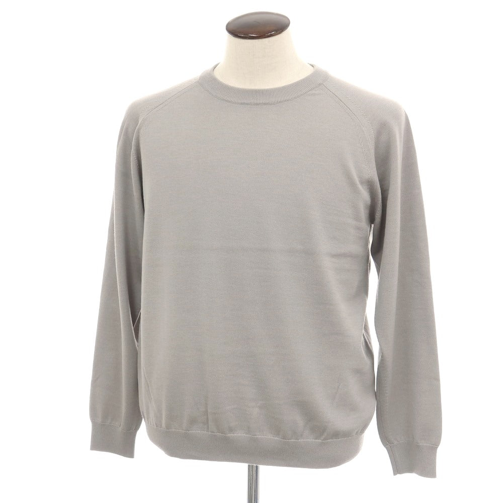 【中古】ビューティアンドユースユナイテッドアローズ BEAUTY&amp;YOUTH UNITED ARROWS ウール クルーネック プルオーバーニット グレー【サイズL】【 状態ランクA 】【 メンズ 】