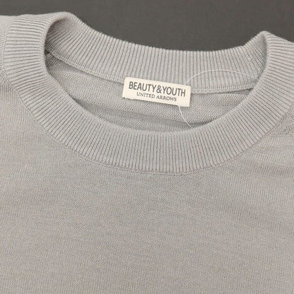 【中古】ビューティアンドユースユナイテッドアローズ BEAUTY&amp;YOUTH UNITED ARROWS ウール クルーネック プルオーバーニット グレー【サイズL】【 状態ランクA 】【 メンズ 】