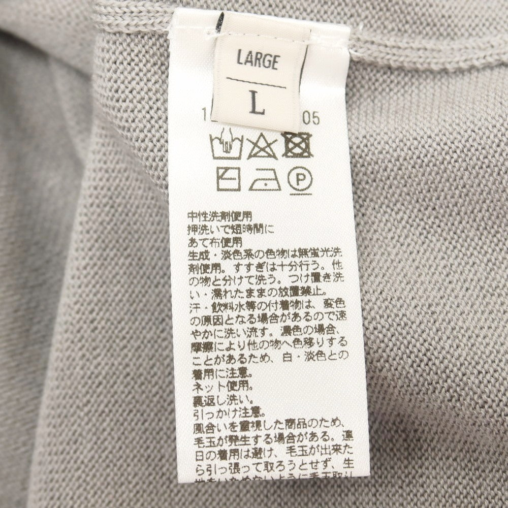 【中古】ビューティアンドユースユナイテッドアローズ BEAUTY&amp;YOUTH UNITED ARROWS ウール クルーネック プルオーバーニット グレー【サイズL】【 状態ランクA 】【 メンズ 】