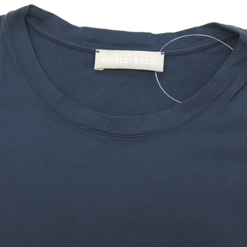 【中古】ジレリブルーニ Girelli Bruni コットン クルーネック 半袖Ｔシャツ ネイビー【サイズ48】【 状態ランクB 】【 メンズ 】