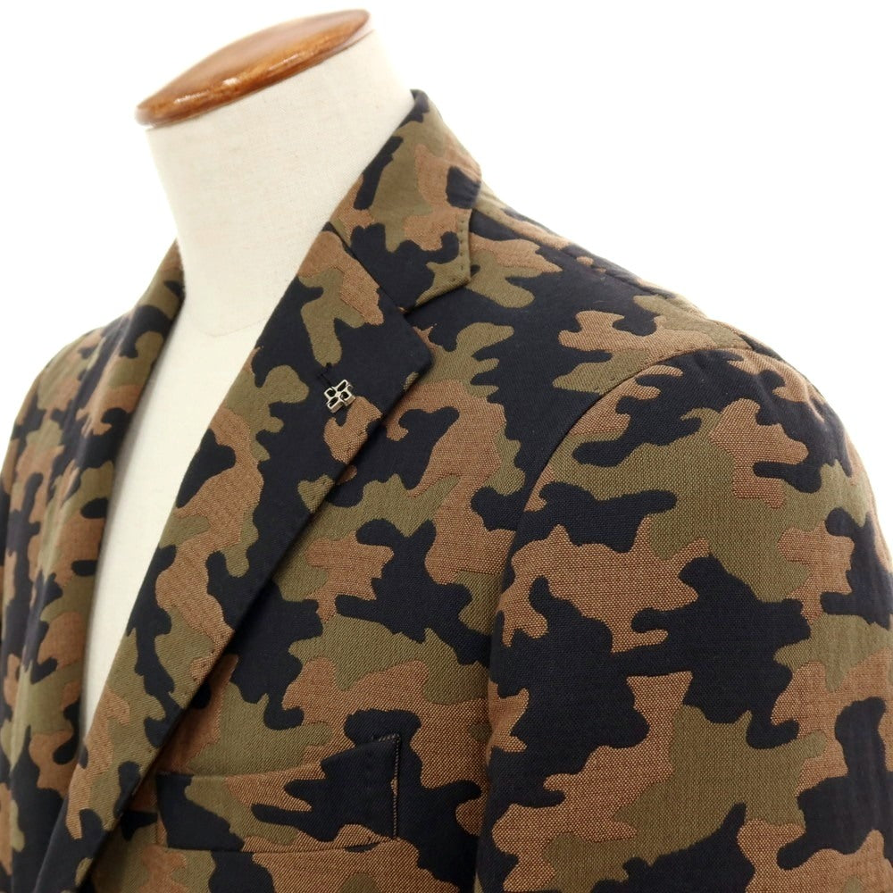 中古】タリアトーレ TAGLIATORE コットンシルク カモフラージュ 2B