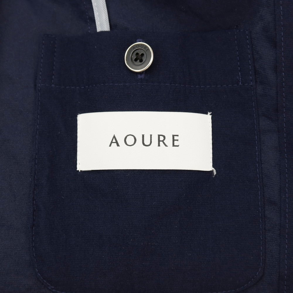 【中古】アウール AOURE ストレッチ ナイロン 2B カジュアルジャケット ネイビー【サイズM】【 状態ランクB 】【 メンズ 】