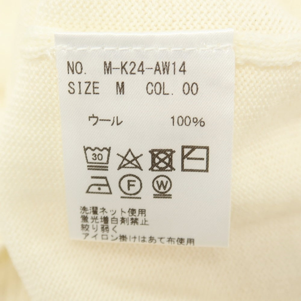 【中古】ミツミネ Mitsumine ウール モックネック プルオーバーニット オフホワイト【サイズM】【 状態ランクB 】【 メンズ 】