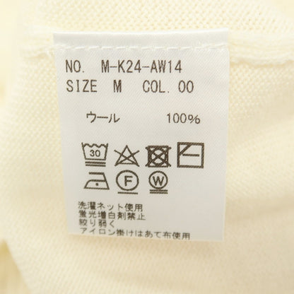 【中古】ミツミネ Mitsumine ウール モックネック プルオーバーニット オフホワイト【サイズM】【 状態ランクB 】【 メンズ 】