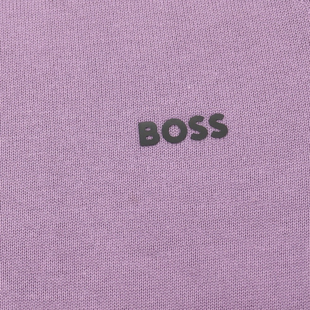 【中古】ボス BOSS リヨセルコットン クルーネック プルオーバーニット ライトパープル【サイズM】【 状態ランクB 】【 メンズ 】