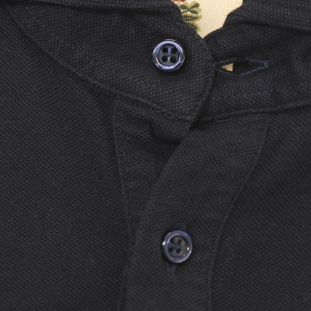 【中古】ギローバー GUY ROVER コットン 鹿の子 半袖ポロシャツ ブラックネイビー【サイズM】【 状態ランクC 】【 メンズ 】