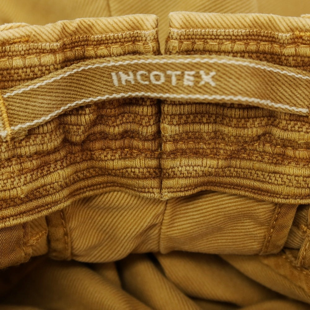 【中古】インコテックス INCOTEX TRICOCHINO ストレッチ コットン カジュアルスラックスパンツ イエローオーカー【サイズ31】【 状態ランクB 】【 メンズ 】