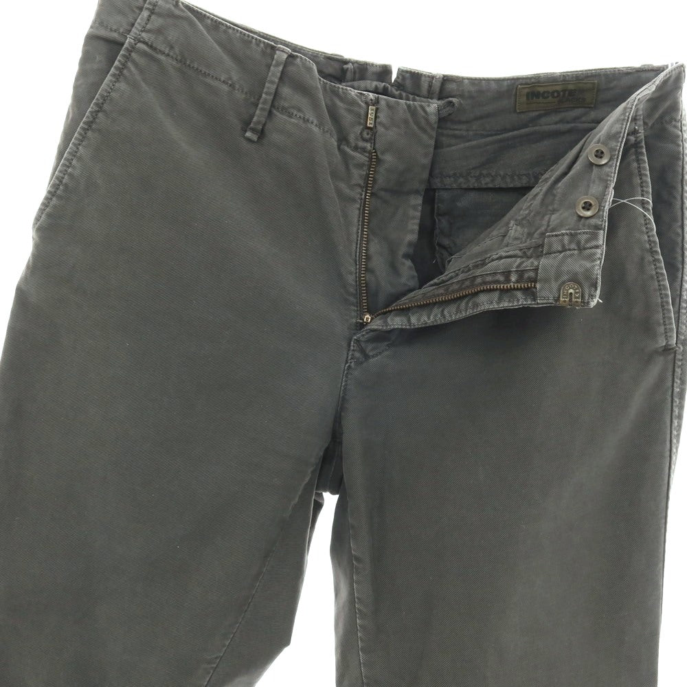 【中古】インコテックス スラックス INCOTEX SLACKS コットンポリウレタン カジュアルスラックスパンツ グレー【サイズ32】【 状態ランクB 】【 メンズ 】