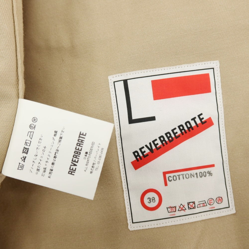 【中古】リバーバレイト REVERBERATE ツイルコットン チェスターフィールドコート ベージュ【サイズ38】【 状態ランクB 】【 メンズ 】