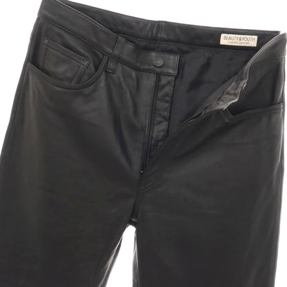 【中古】ビューティアンドユースユナイテッドアローズ BEAUTY&amp;YOUTH UNITED ARROWS 羊革 シープ レザーパンツ ブラック【サイズ32】【 状態ランクA 】【 メンズ 】