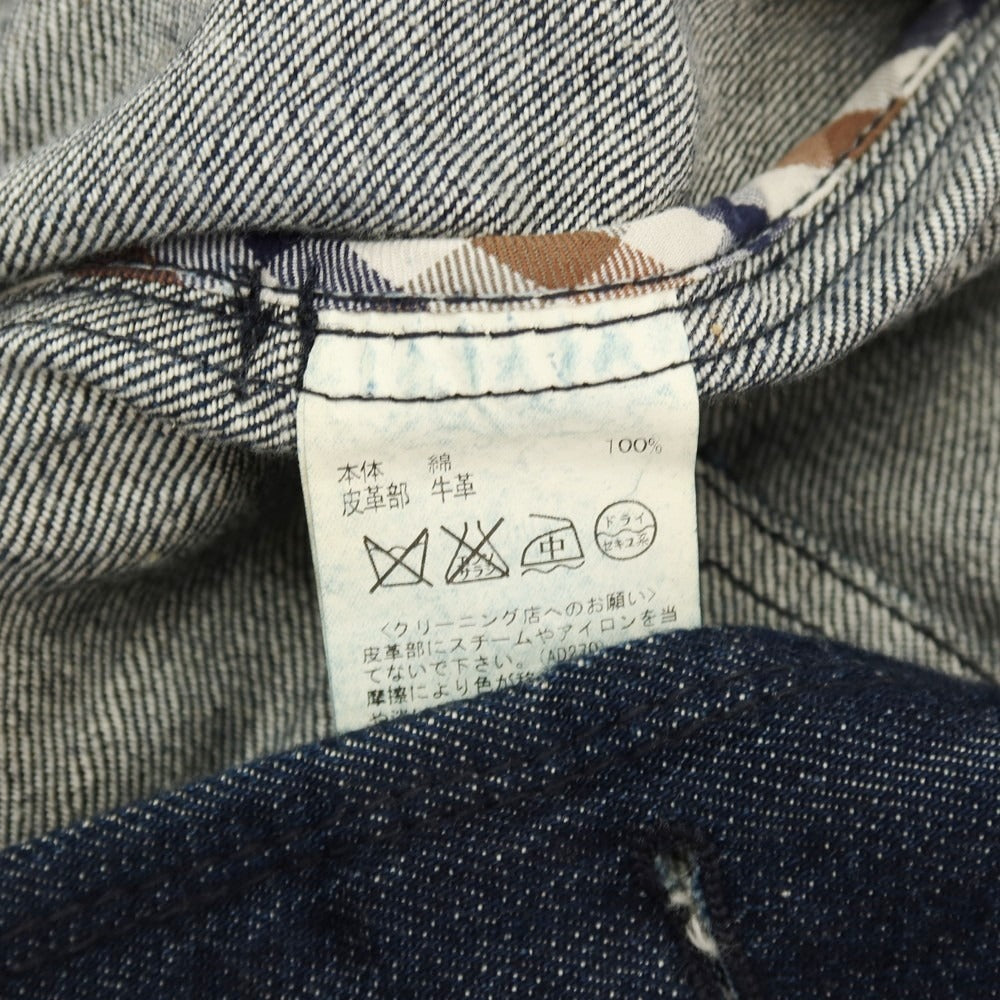【中古】アクアスキュータム Aquascutum コットン デニム トレンチコート ネイビー【サイズ36】【 状態ランクB 】【 メンズ 】