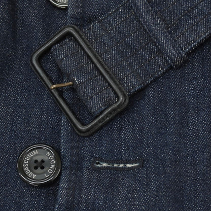 【中古】アクアスキュータム Aquascutum コットン デニム トレンチコート ネイビー【サイズ36】【 状態ランクB 】【 メンズ 】