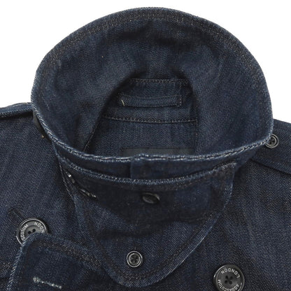 【中古】アクアスキュータム Aquascutum コットン デニム トレンチコート ネイビー【サイズ36】【 状態ランクB 】【 メンズ 】