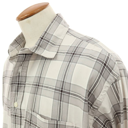 【中古】エスエスズィー SSZ 2026年春夏 ZUKA SHIRT コットン チェック カジュアルシャツ グレー【サイズM】【 状態ランクB 】【 メンズ 】