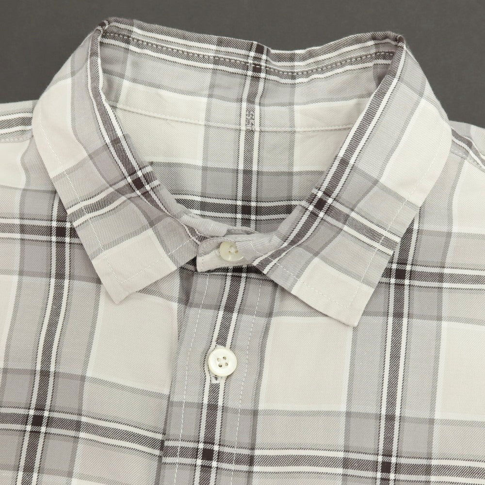 【中古】エスエスズィー SSZ 2026年春夏 ZUKA SHIRT コットン チェック カジュアルシャツ グレー【サイズM】【 状態ランクB 】【 メンズ 】