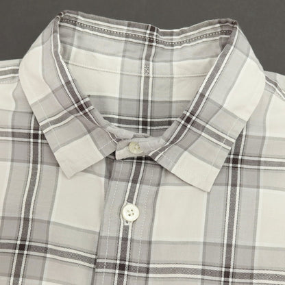 【中古】エスエスズィー SSZ 2026年春夏 ZUKA SHIRT コットン チェック カジュアルシャツ グレー【サイズM】【 状態ランクB 】【 メンズ 】