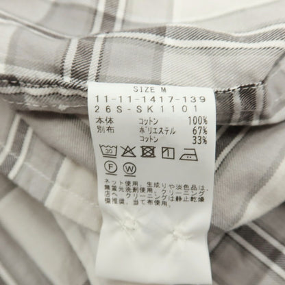 【中古】エスエスズィー SSZ 2026年春夏 ZUKA SHIRT コットン チェック カジュアルシャツ グレー【サイズM】【 状態ランクB 】【 メンズ 】