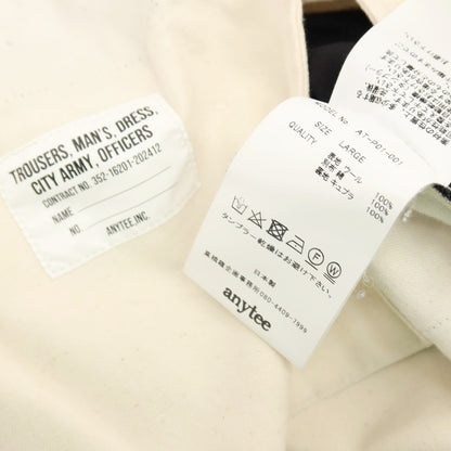 【中古】エニティークラシックス anytee classics ウール カジュアルスラックスパンツ ブラック【サイズL】【 状態ランクB 】【 メンズ 】