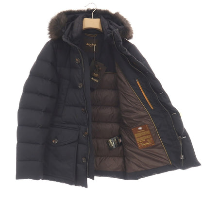 【中古】【未使用】ムーレー MOORER ポリエステル ダウンジャケット ネイビー【サイズ44】【 状態ランクS 】【 メンズ 】