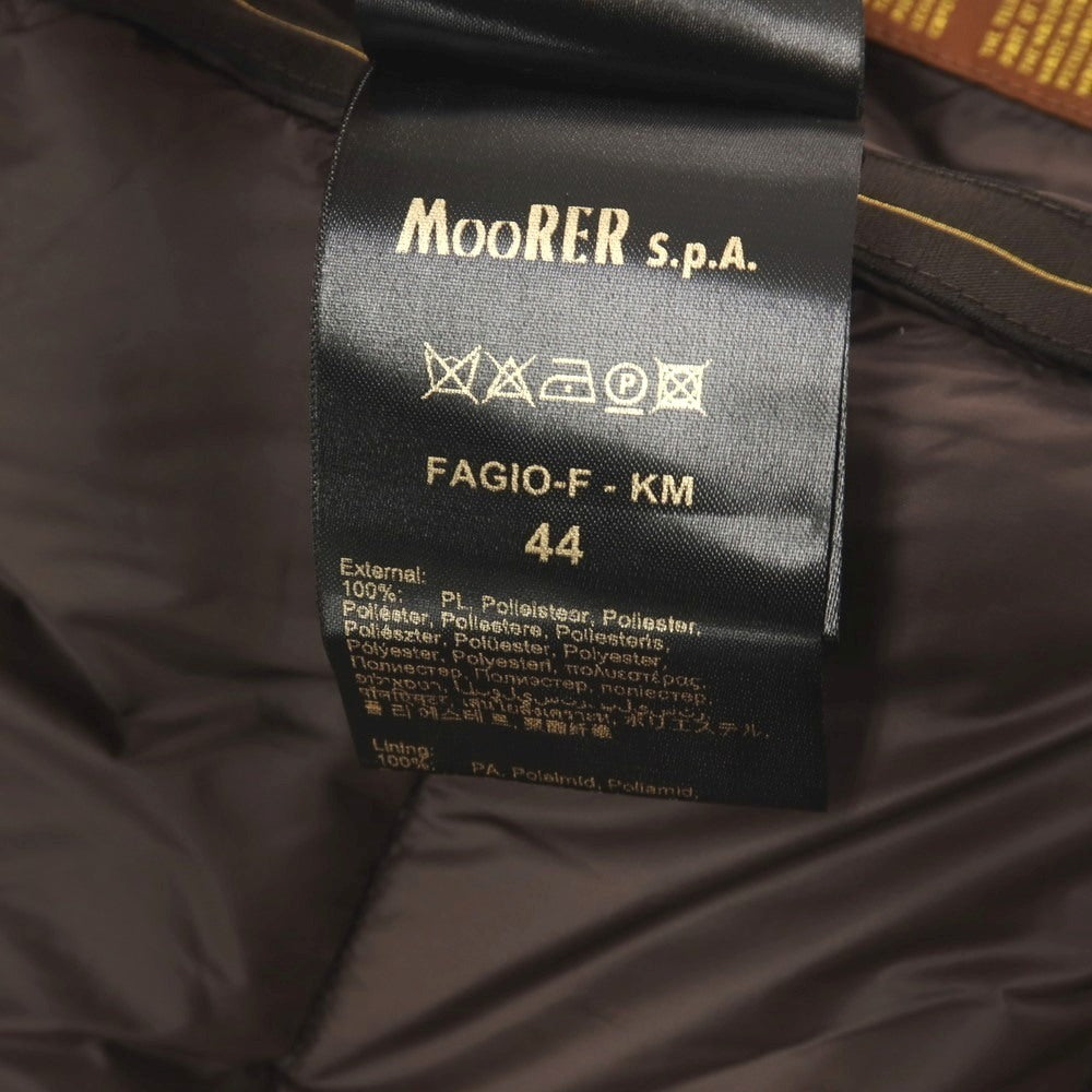 【中古】【未使用】ムーレー MOORER ポリエステル ダウンジャケット ネイビー【サイズ44】【 状態ランクS 】【 メンズ 】