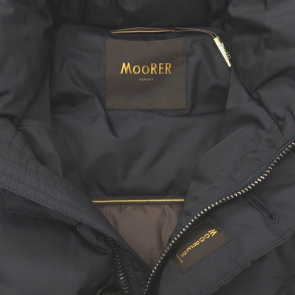 【中古】【未使用】ムーレー MOORER ポリエステル ダウンジャケット ネイビー【サイズ44】【 状態ランクS 】【 メンズ 】
