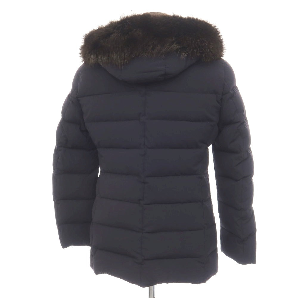 【中古】ムーレー MOORER ACQUA ナイロンポリウレタン ダウンジャケット ネイビー【サイズ42】【 状態ランクA 】【 メンズ 】