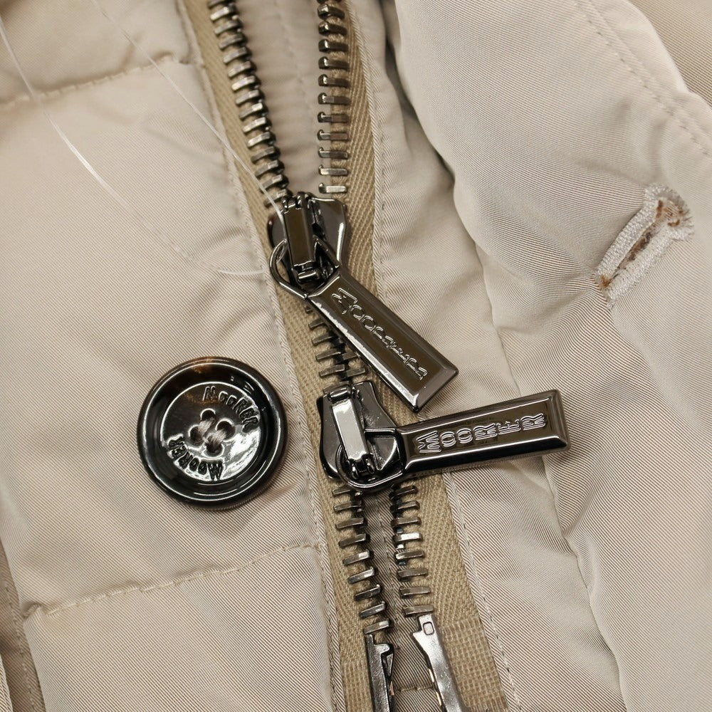 【中古】ムーレー MOORER ポリエステル ダウンジャケット ライトグレージュ【サイズ42】【 状態ランクC 】【 メンズ 】
