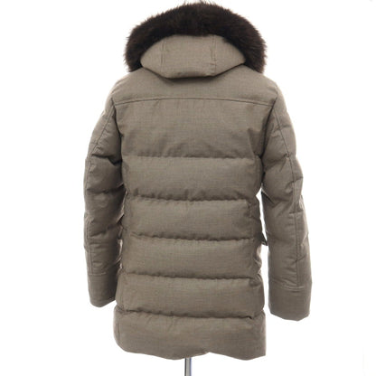 【中古】ムーレー MOORER ACQUA BARBIERI-LL ウールカシミヤポリウレタン ダウンコート ダークグレージュ系【サイズ42】【 状態ランクA 】【 メンズ 】