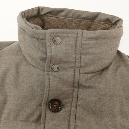 【中古】ムーレー MOORER ACQUA BARBIERI-LL ウールカシミヤポリウレタン ダウンコート ダークグレージュ系【サイズ42】【 状態ランクA 】【 メンズ 】