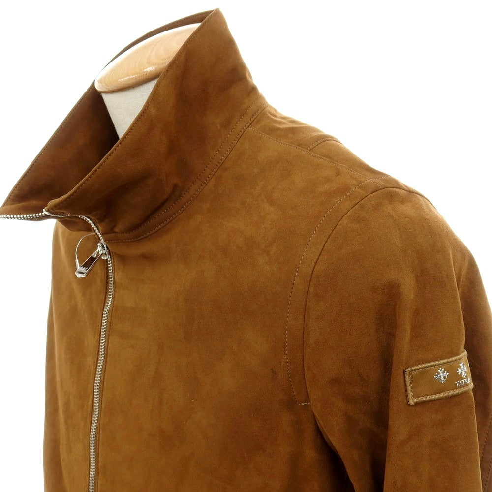【中古】タトラス TATRAS 人工皮革 スエード フェイクレザー スタンドカラー ダブルジップブルゾン ライトブラウン【サイズ1】【 状態ランクB 】【 メンズ 】