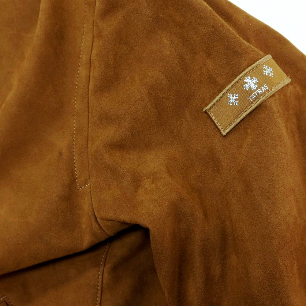 【中古】タトラス TATRAS 人工皮革 スエード フェイクレザー スタンドカラー ダブルジップブルゾン ライトブラウン【サイズ1】【 状態ランクB 】【 メンズ 】