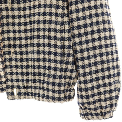 【中古】【未使用】ベルベスト Belvest ストレッチ コットンウール チェック ブルゾン ネイビーxベージュ【サイズ42】【 状態ランクS 】【 メンズ 】