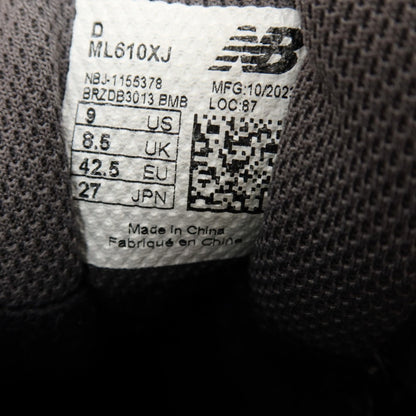 【中古】ニューバランス NEW BALANCE ML610XJ ゴアテックス スニーカー ブラック【サイズ27】【 状態ランクC 】【 メンズ 】
