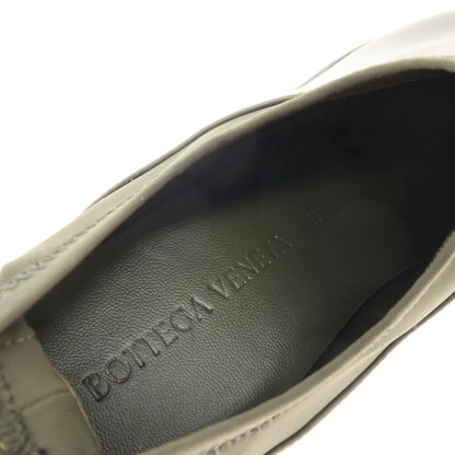 【中古】【未使用】ボッテガヴェネタ BOTTEGAVENETA 651305 レザー スリッポン オリーブ【サイズ41】【 状態ランクS 】【 メンズ 】