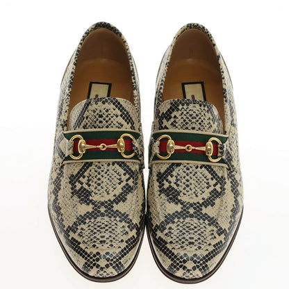 【中古】【未使用】グッチ GUCCI 65557919Y80 シェリーライン レザー ローファー ベージュxブラック【サイズ6 1/2】【 状態ランクS 】【 メンズ 】